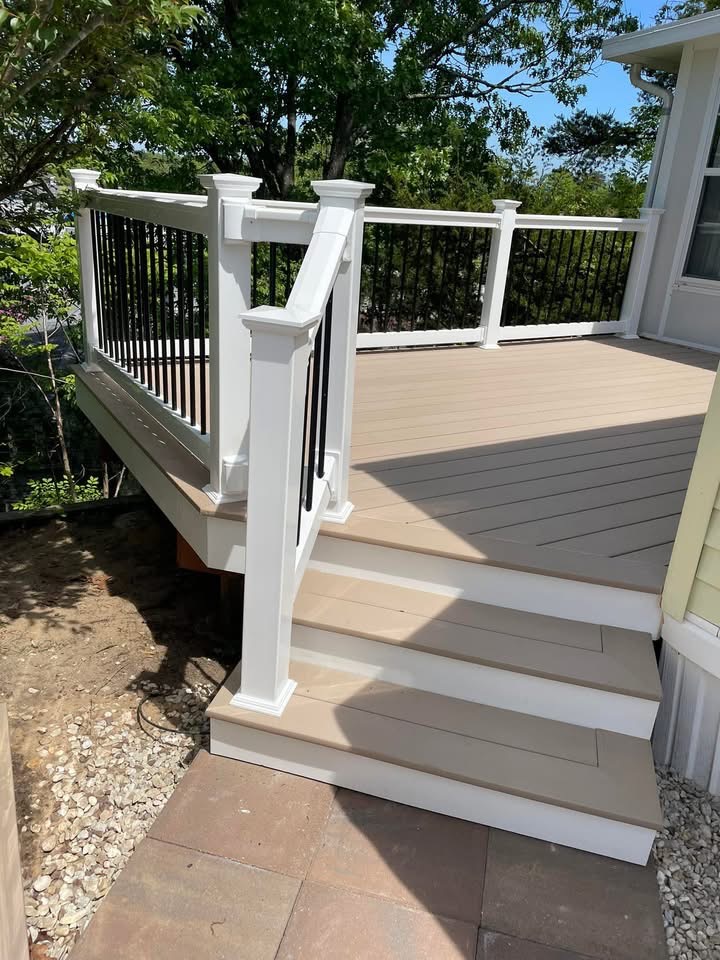 Deck Rebuild & Vinyl Rail after completion